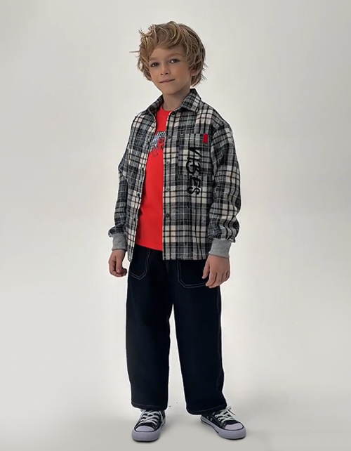 Рубашка в клетку для мальчика