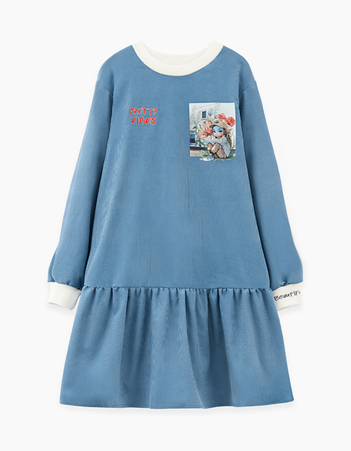 Авторское платье из вельвета для девочки