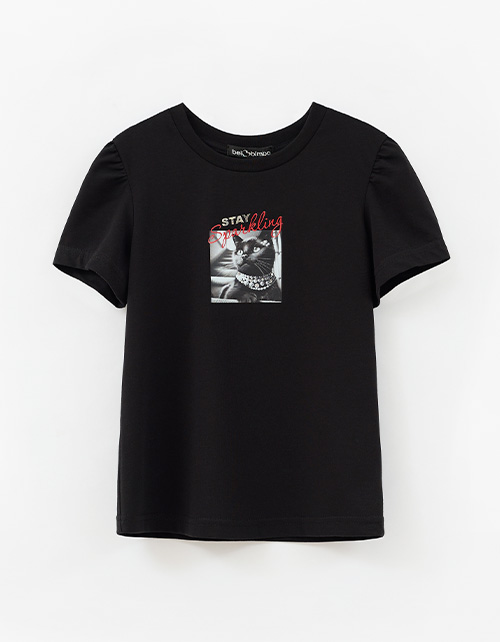 Чёрная футболка для девочки