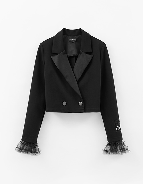 Чёрный жакет для девочки