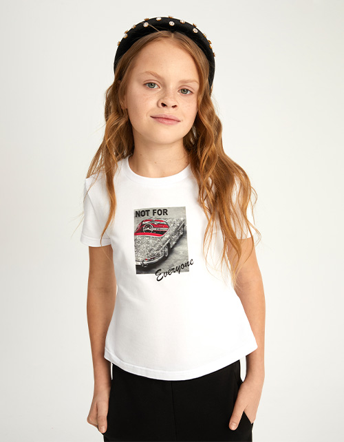 Белая футболка для девочки