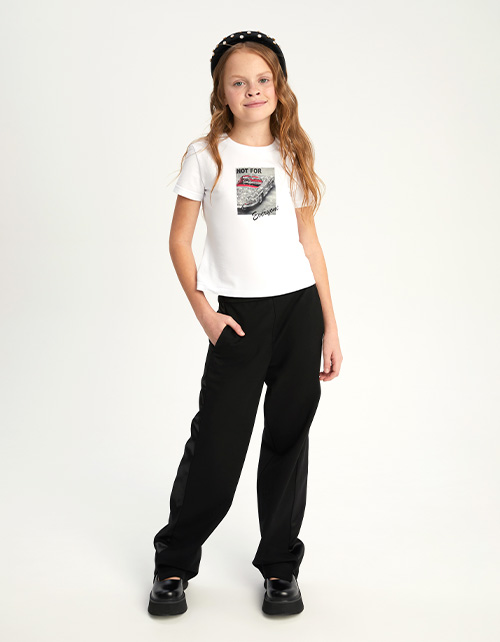 Белая футболка для девочки