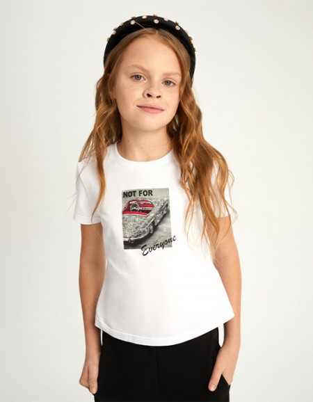 Белая футболка для девочки