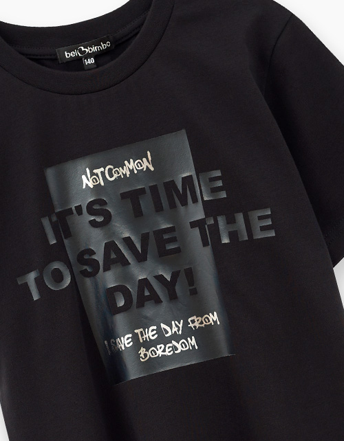 Чёрная футболка для мальчика