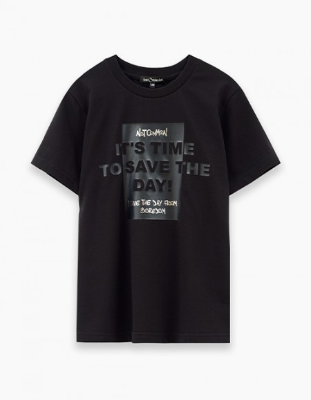 Чёрная футболка для мальчика