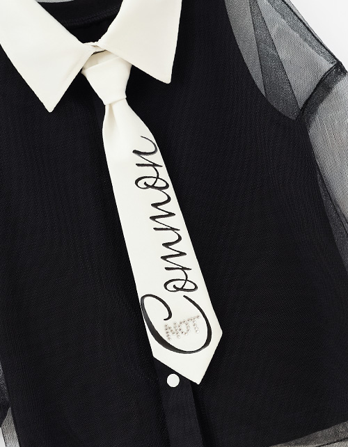 Стильная чёрная блузка для девочки