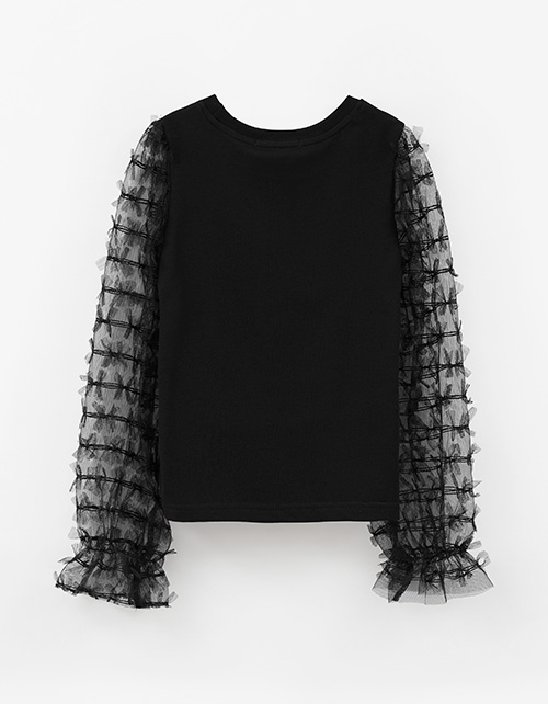 Чёрный лонгслив для девочки