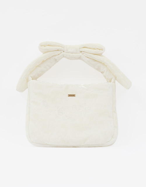 Стильная молочная бархатная сумка для девочки