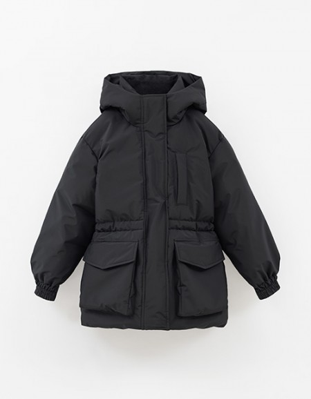 Чёрная зимняя куртка для девочки