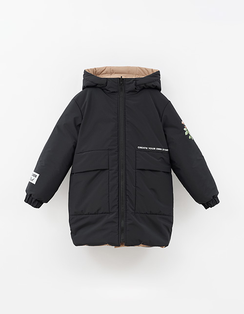 Зимняя двухсторонняя куртка для девочки