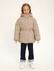 Бежевая зимняя куртка для девочки