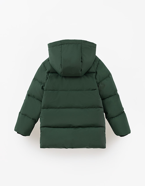 Тёмно-зелёная зимняя куртка для мальчика