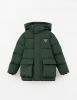 Тёмно-зелёная зимняя куртка для мальчика