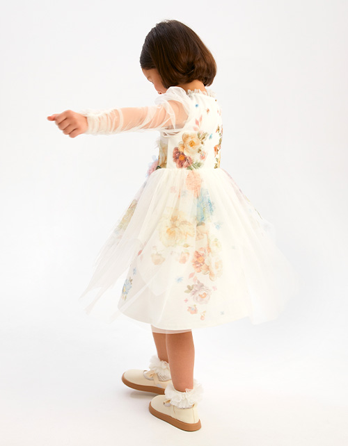 Дизайнерское воздушное нарядное платье для девочки