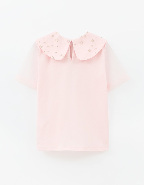 Футболка с воротником для девочки