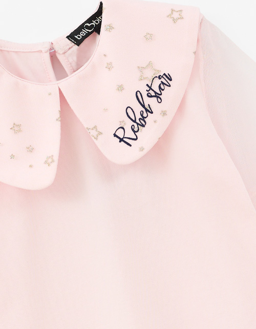 Футболка с воротником для девочки