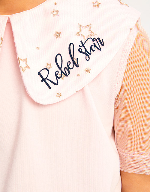 Футболка с воротником для девочки