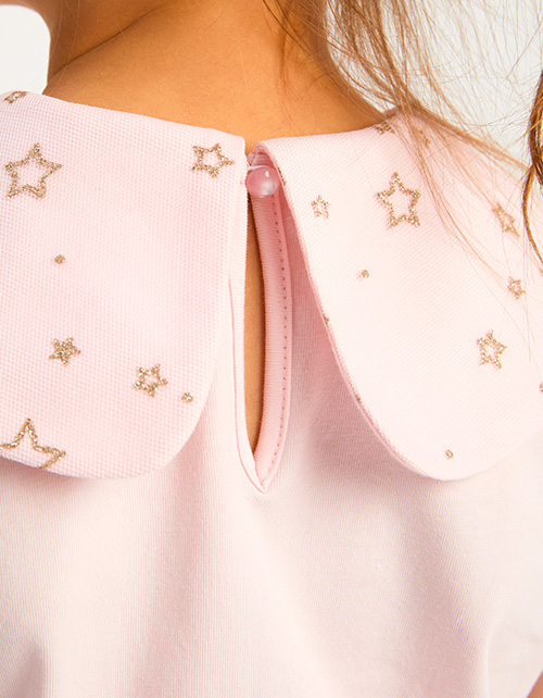 Футболка с воротником для девочки