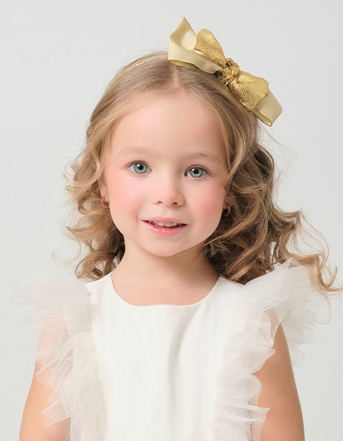 Ободок с золотым бантом