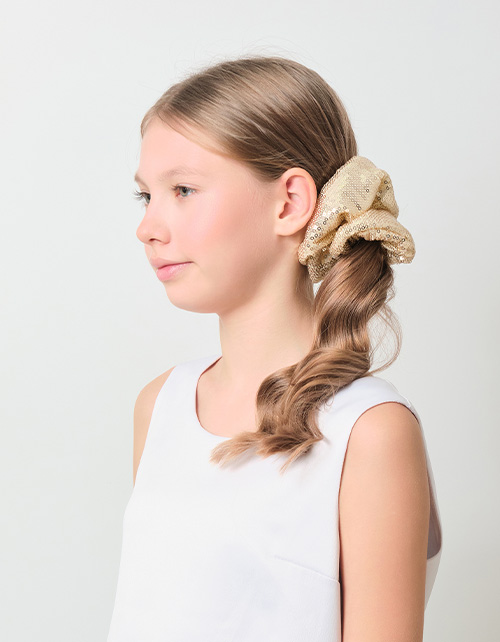 Мягкая большая резинка с пайетками