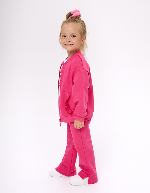 Жакет-бомбер в оттенке фуксия для девочки