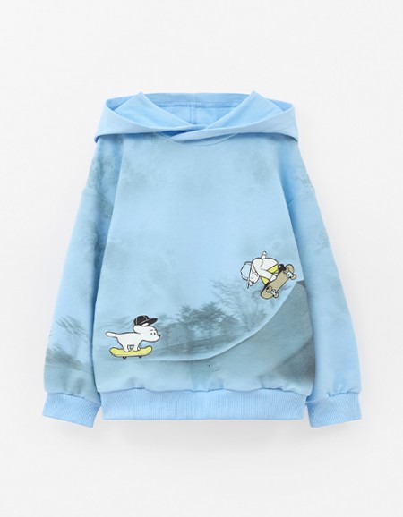 Худи с браш-эффектом для мальчика