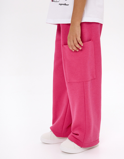 Брюки-карго оттенка фуксия для девочки