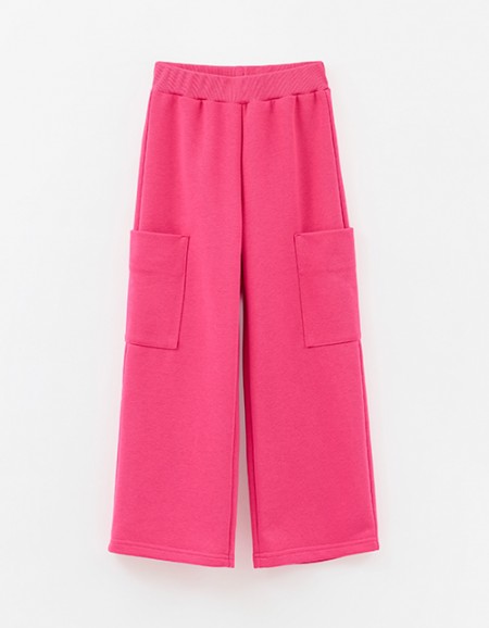Брюки-карго оттенка фуксия для девочки