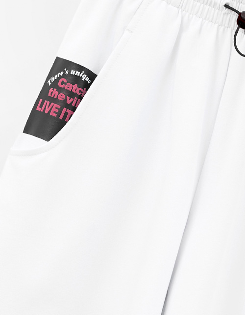 Белые удлинённые бермуды для девочки