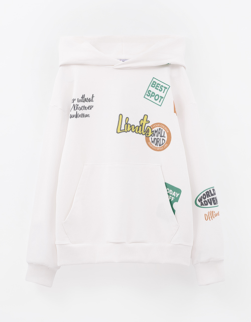 Молочное худи для мальчика