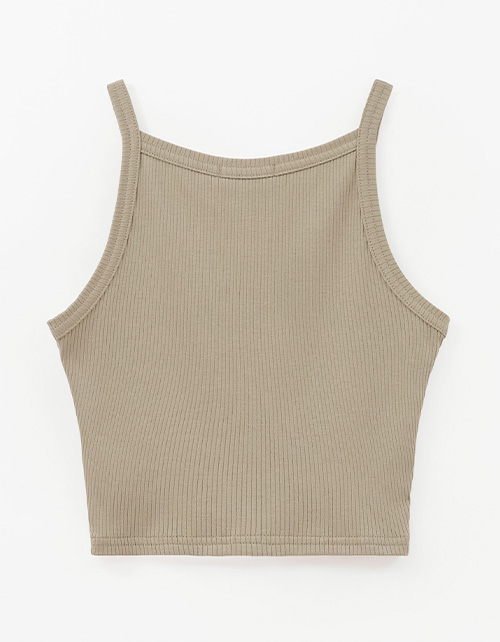 Оливковый укороченный топ на бретелях для девочки