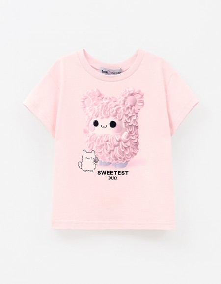 Пудрово-розовая футболка для девочки Пудрово-розовая футболка для девочки
