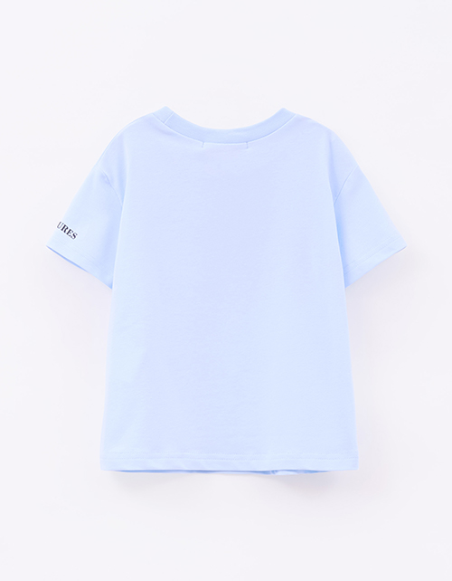 Голубая футболка для девочки