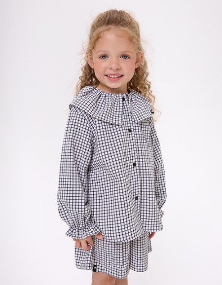 Блузка в клетку для девочки