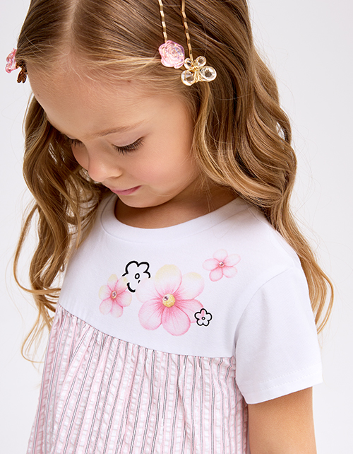 Платье в полоску для девочки Платье в полоску для девочки