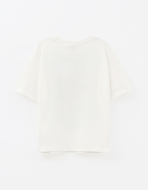 Молочная футболка для девочки