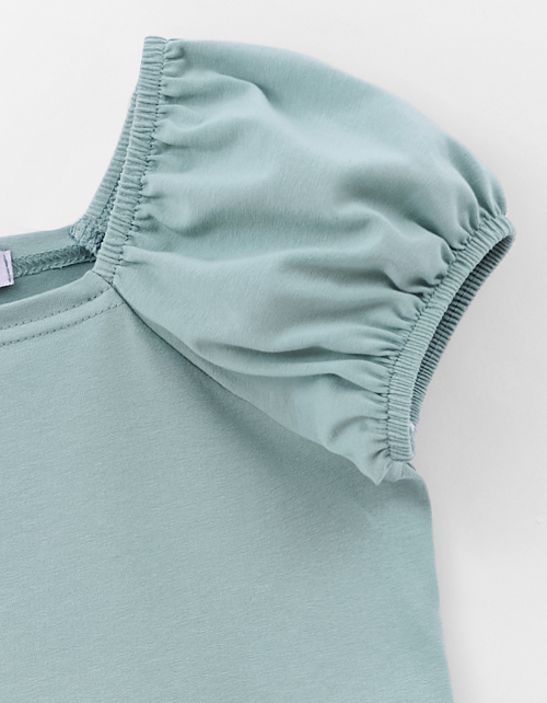 Мятный укороченный топ для девочки