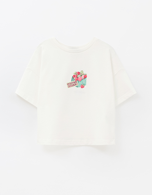 Молочный укороченный топ для девочки Молочный укороченный топ для девочки