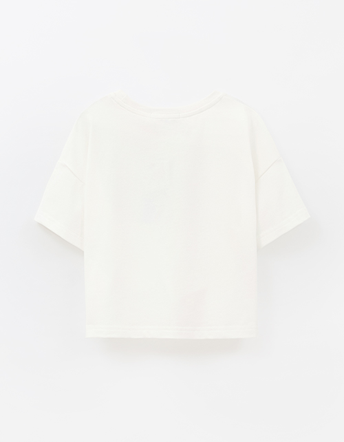 Молочный укороченный топ для девочки Молочный укороченный топ для девочки