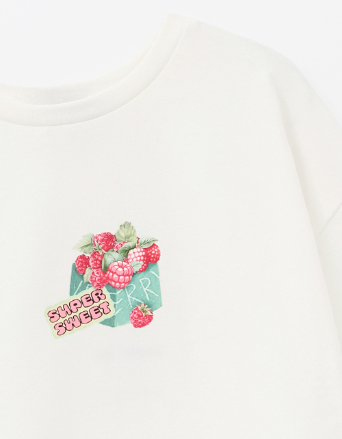 Молочный укороченный топ для девочки Молочный укороченный топ для девочки