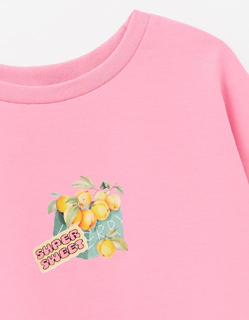 Розовый укороченный топ для девочки