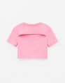 Розовый укороченный топ для девочки