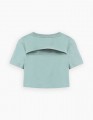 Мятный укороченный топ для девочки