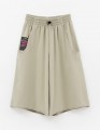 Оливковые удлинённые бермуды для девочки