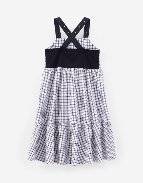 Сарафан в клетку на бретелях для девочки