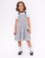 Сарафан в клетку на бретелях для девочки