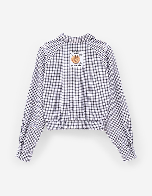 Укороченный жакет-рубашка для девочки