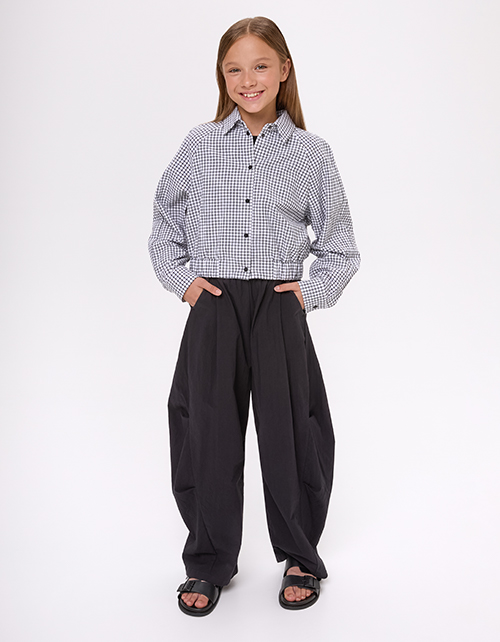 Укороченный жакет-рубашка для девочки