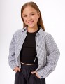Укороченный жакет-рубашка для девочки