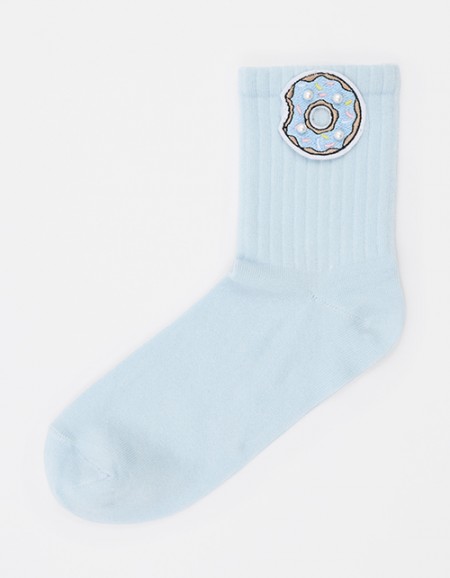 Голубые носки с пончиками для девочки